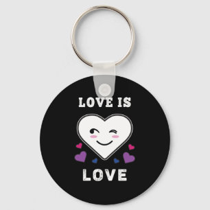 Chaveiro Amor Com Carinho É Orgulho Bissexual LGBTQ