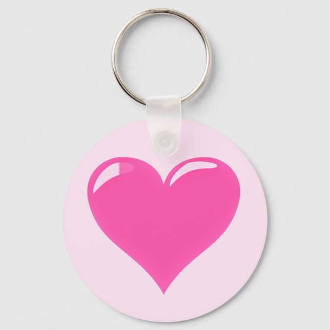 Chaveiro Amor com Coração Rosa (Frente)