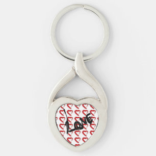 Chaveiro Amor Corações Zipper Charme Porta-Chaves