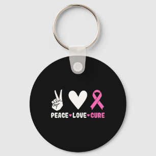 Chaveiro Amor Cura Fita Cor-de-rosa Sensibilização do Cance