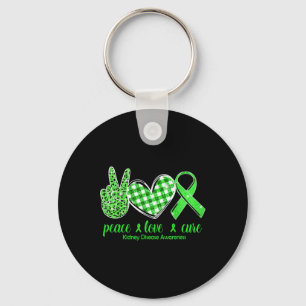 Chaveiro Amor Cura Fita Verde Sensibilização para a Doença