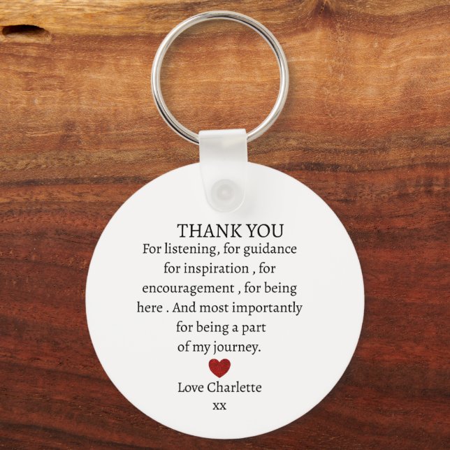 Chaveiro amor de agradecimento personalizado fofo  (Verso)