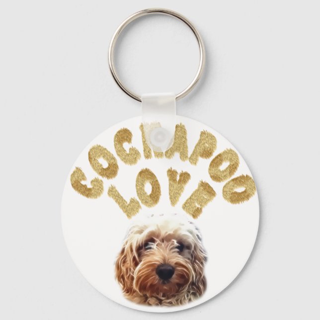 Chaveiro Amor de Cockapoo (Frente)