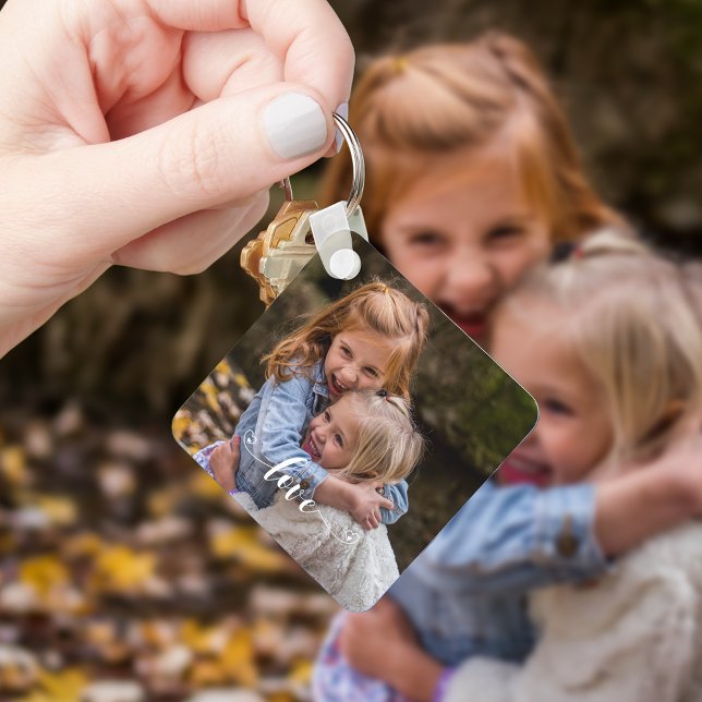 Chaveiro Amor de Família Personalizado Foto Escrita à Mão (Criador carregado)