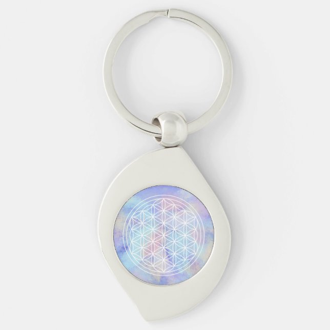 Chaveiro Amor de Irmã – Flor de Vida Geometria Sagrada (Frente)