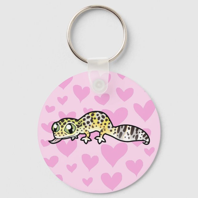 Chaveiro Amor de Lagartixa Leopardo (Frente)