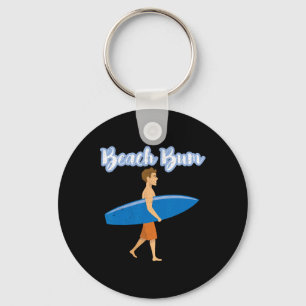 Chaveiro Amor de Verão na Praia Garoto Surfista Oceano