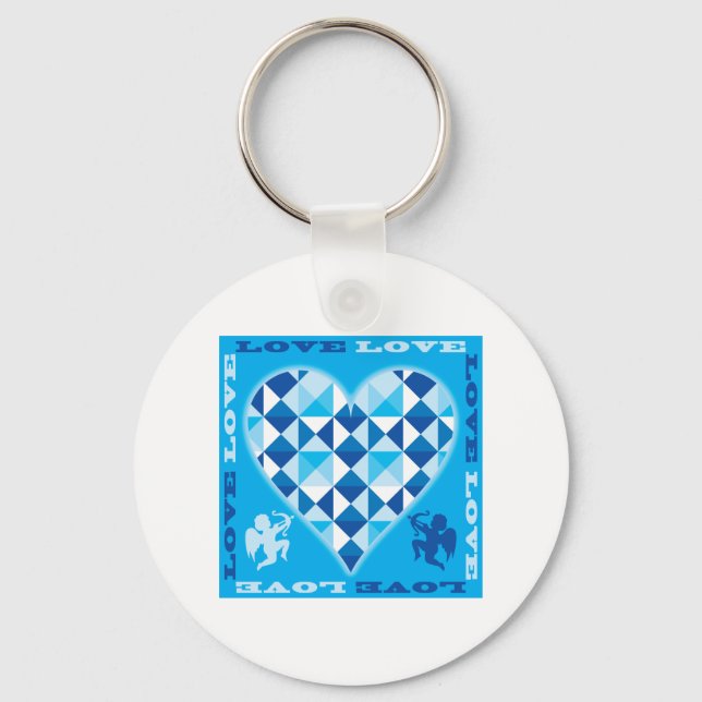 Chaveiro Amor (Diamante Azul) (Frente)