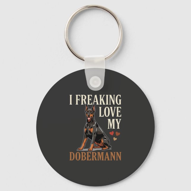 Chaveiro Amor Dobermann Amante de Cachorro (Frente)