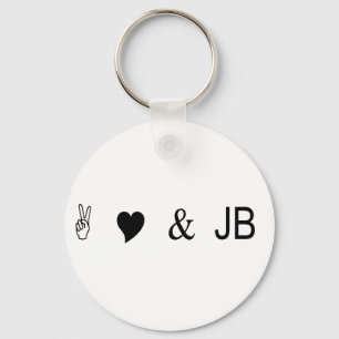 Chaveiro amor e jb da paz