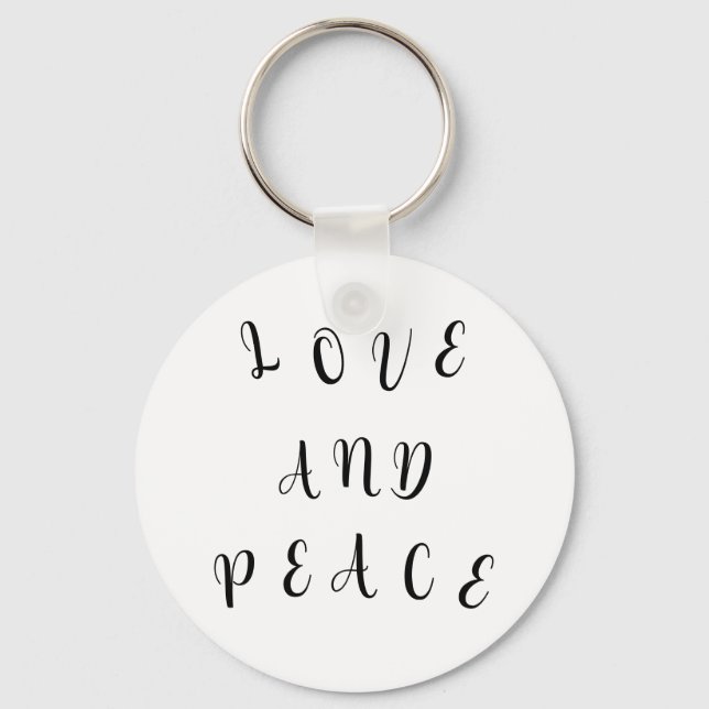 Chaveiro Amor E Paz Bonitos (Frente)