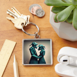 Chaveiro AMOR E RESISTÊNCIA Origami 2 Premium Metal