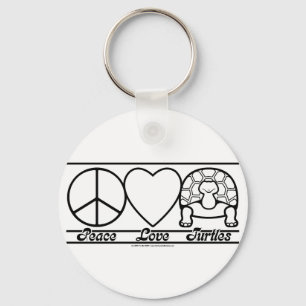 Chaveiro Amor e tartarugas da paz