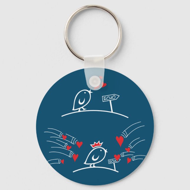 Chaveiro AMOR ECHO - Cômica Birds Tweetlercools 2 (Frente)