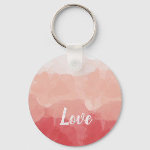 Chaveiro Amor em Aquarela Rosa