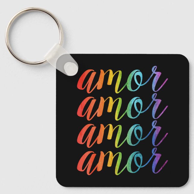 Chaveiro Amor em Arco-íris (Frente)