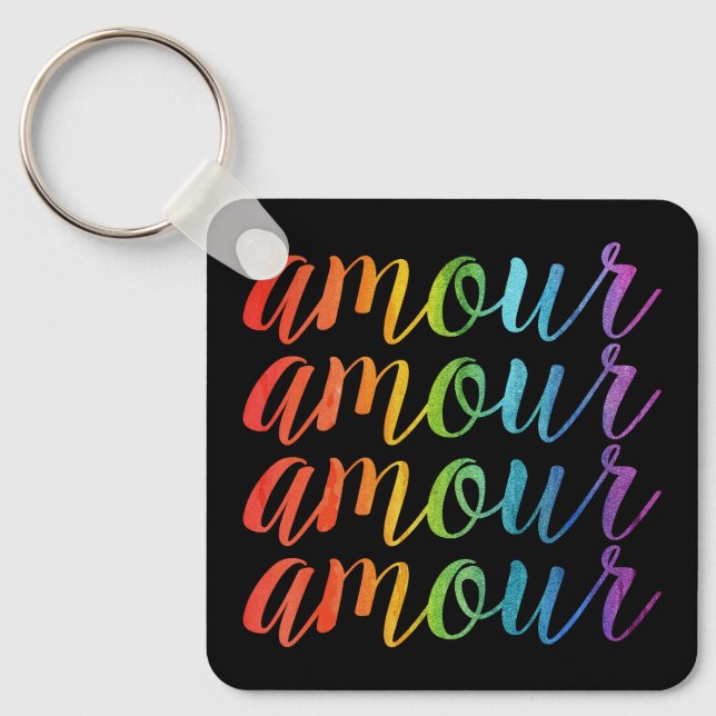 Chaveiro Amor em Arco-Íris (Frente)