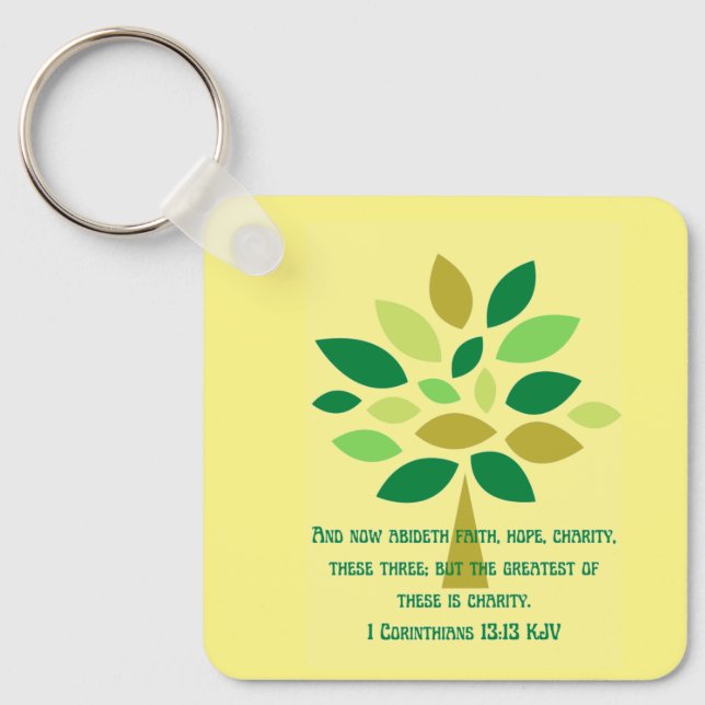 Chaveiro Amor, esperança e fé de caridade (Frente)