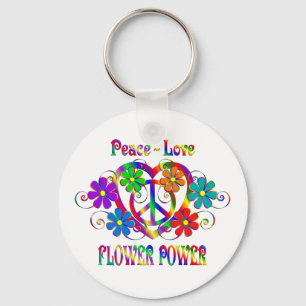 Chaveiro Amor flower power da paz