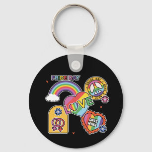 Chaveiro Amor. LGBT+Orgulho. Dia do Orgulho. Ama arco-íris.