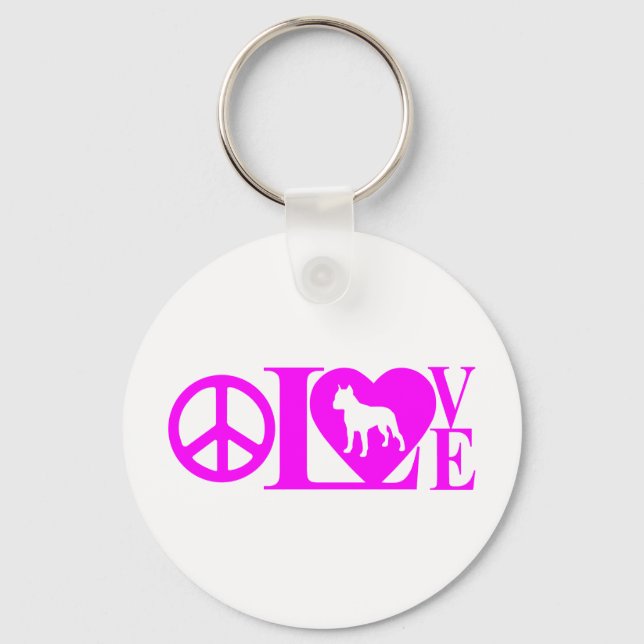 CHAVEIRO AMOR,PAZ,PIT BULL (Frente)