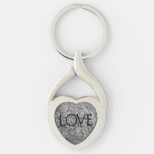 Chaveiro "Amor" Pedra Talhada (Frente)