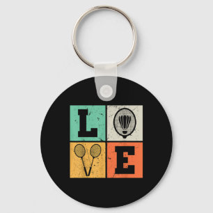 Chaveiro Amor Retro Amante de Badminton