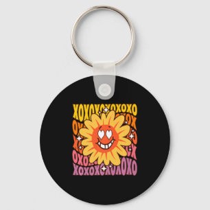 Chaveiro Amor Retro Vintage Girassol Floral Groovy Valenti