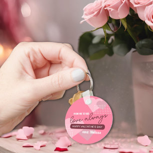Chaveiro Amor Rosa Moderno Sempre Dia de os namorados
