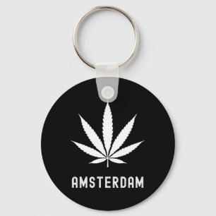 Chaveiro Amsterdã Maconheiro Folha de Maconha Viagem Férias
