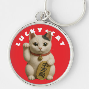 Chaveiro Amuleto Japonês do Gato da Sorte