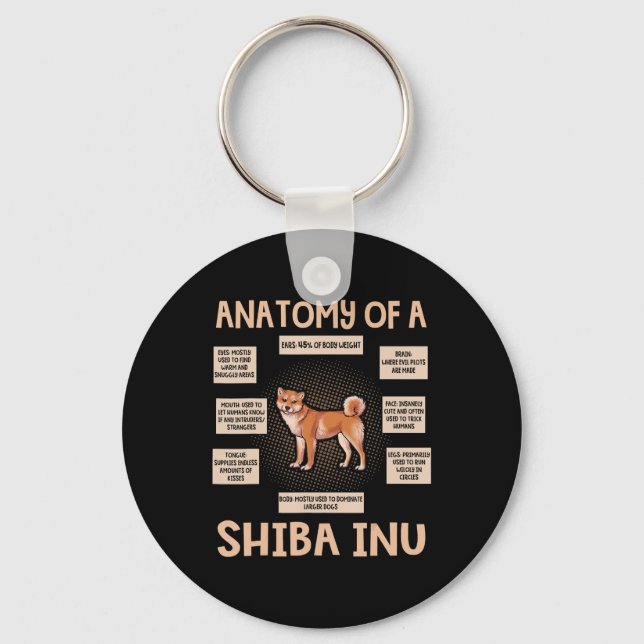 Chaveiro Anatomia De Um Presente Engraçado Shiba Inu (Frente)