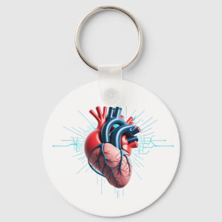 Chaveiro Anatomical Heart – Artistic Medical Illustration 