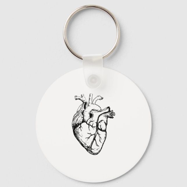 Chaveiro Anatomical Heart Vintage Line Art (Frente)