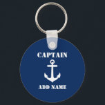 Chaveiro Anchor Capitão Adicionar Nome ou Nome do Barco Mar<br><div class="desc">Ancoragem Náutica Capitão Adicionar Nome ou Nome do Barco Chaveiro Azul</div>