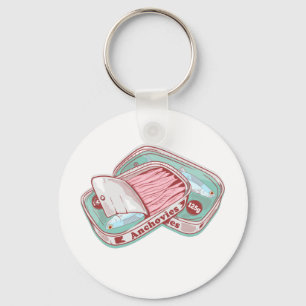 Chaveiro Anchovas numa lata de estanho