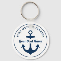 Âncora Personalizada Nome do Barco Marinha Branca 