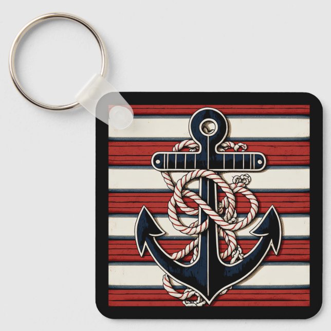 Chaveiro Ancoragem Náutica de Nome Personalizado (Frente)