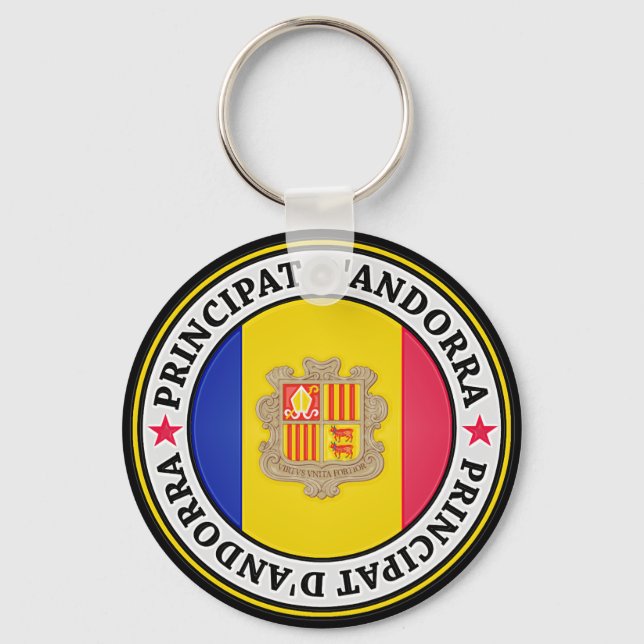 Chaveiro Andorra Round Emblem (Frente)