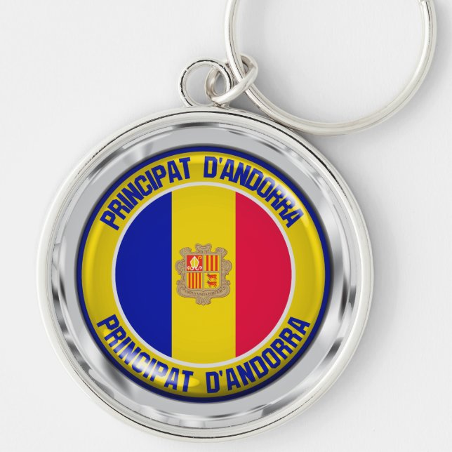 Chaveiro Andorra Round Emblem (Frente)