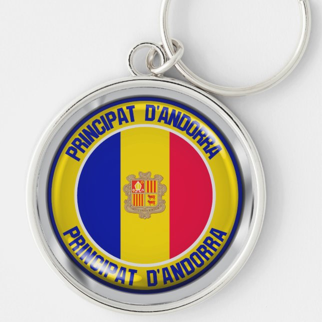 Chaveiro Andorra Round Emblem (Frente)