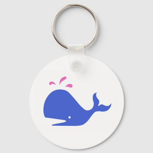 Chaveiro Andy Whale Singletons_blue,rosa sobre o branco (Frente)