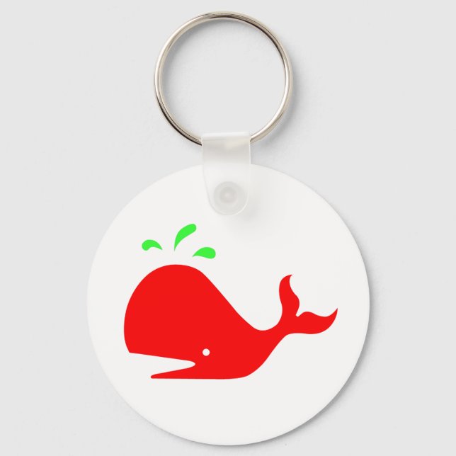Chaveiro Andy Whale Singletons_red, verde em branco (Frente)