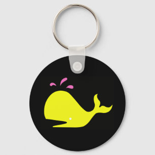 Chaveiro Andy Whale Solitários_amarelo,rosa no preto