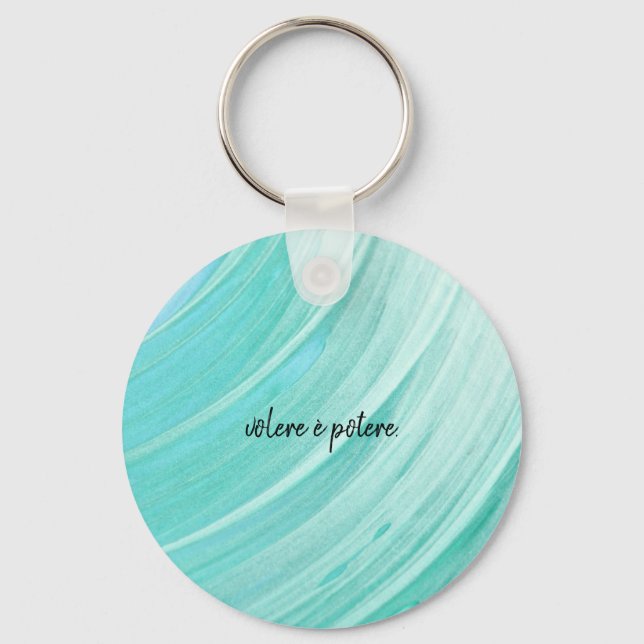 Chaveiro anel chave com ditado italiano (Frente)