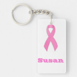 Chaveiro Anel chave de Awarness do cancro da mama