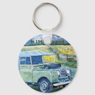 Chaveiro Anel chave do botão com impressão de Land Rover