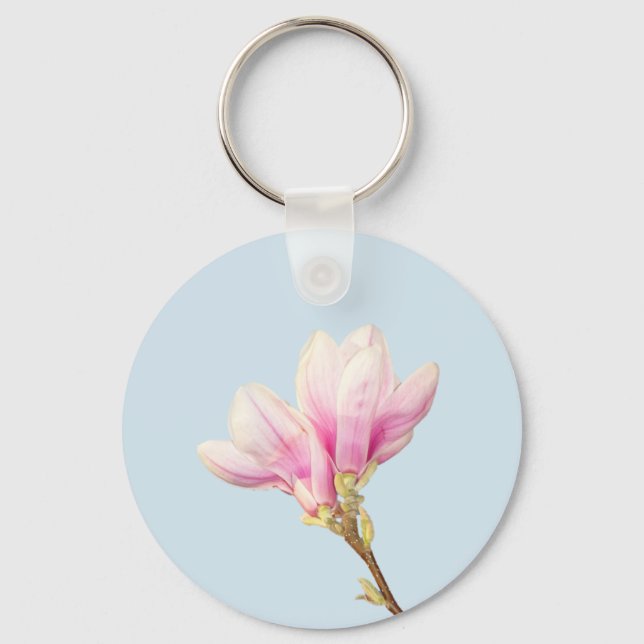 Chaveiro Anel Chave Magnolia Rosa (Frente)