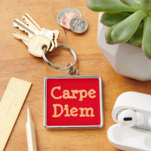CHAVEIRO ANEL DE CHAVE "CARPE DIEM/SAIBA O DIA"/PERSONALIZÁ