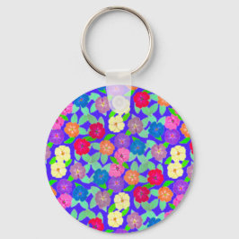 Chaveiro Anel de Chave da Flor Geranium